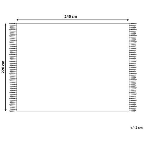 Copriletto Cotone Bianco Sporco 220 X 240 Cm Bere - Foto 5