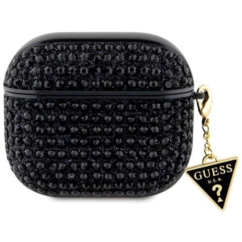 Cover Per Airpods 3 4g Diamond Con Charm A Triangolo Ornato Da Strass, Nero - Foto 1