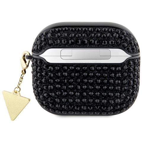 Cover Per Airpods 3 4g Diamond Con Charm A Triangolo Ornato Da Strass, Nero - Foto 2
