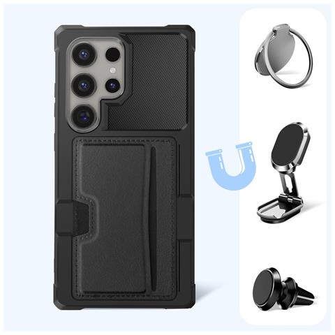 Cover Per Samsung S24 Ultra Anti-urto Angoli Rinforzati Portacarte - Foto 2