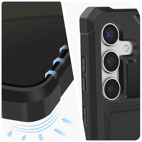 Cover Per Samsung S24 Ultra Anti-urto Angoli Rinforzati Portacarte - Foto 5