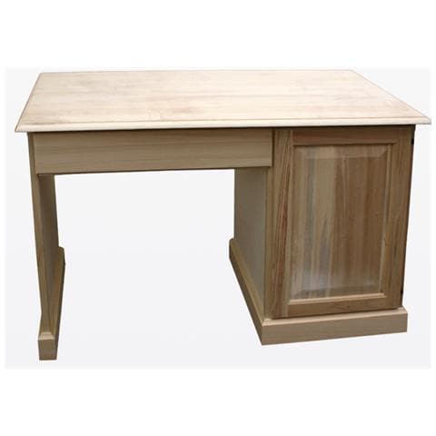 Scrivania Porta Frigo In Legno Grezzo L. 125 P. 56 H. 80 - Foto 1