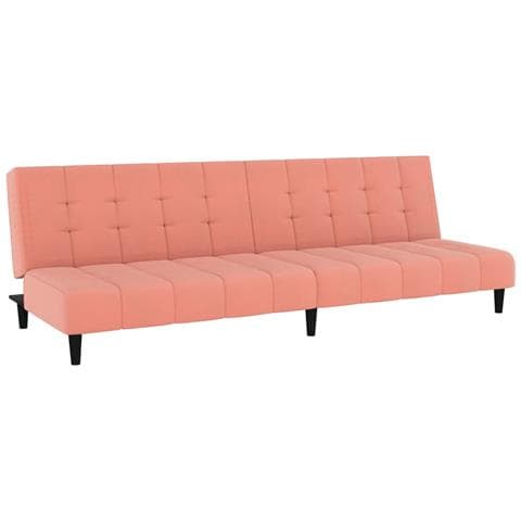 Divano Letto A 2 Posti Rosa In Velluto - Foto 1