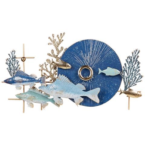 Decorazione Da Parete Blu E Oro Barium - Foto 2