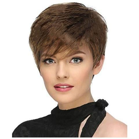 Parrucca Corta Chic Da Donna: Super Leggera E Traspirante Mixed Brown Modello 4 - Foto 1