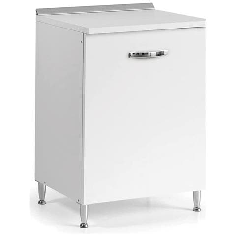 Mobile Mobiletto Base Per Cucina Componibile Colore Bianco Frassino (60x50x85) - Foto 1
