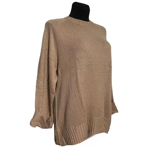 Maglione Donna A Girocollo Beige L - Foto 3