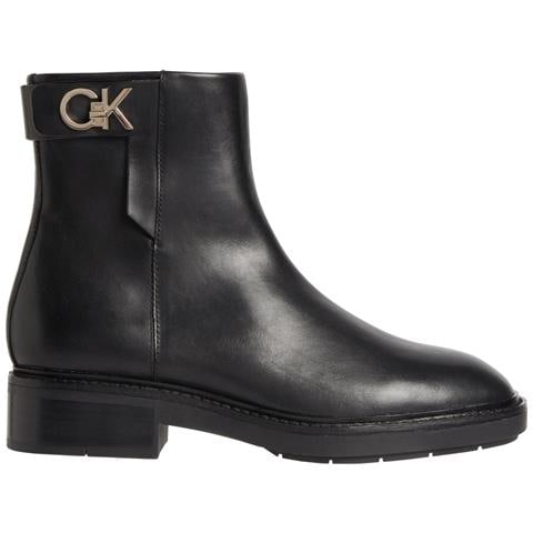 Rubber Sole Ankle Boot Whw-lth Stivaletti Pelle Scarpe Donna Nero Eu 36, Hw0hw01258 Bax - Foto 1