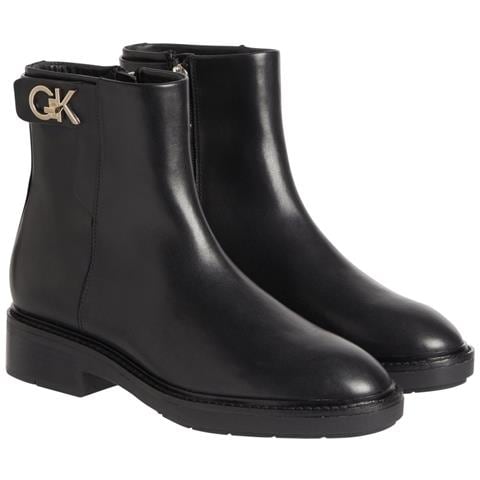 Rubber Sole Ankle Boot Whw-lth Stivaletti Pelle Scarpe Donna Nero Eu 36, Hw0hw01258 Bax - Foto 2