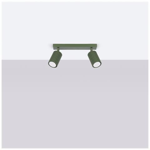 Lampada Da Soffitto Karbon 2 Verde Oliva Sl. 1618 - Minimalista Lampada Da Soffitto Verde Oliva 16.5x30x6.5 Cm - Foto 2