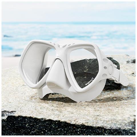 Maschera Subacquea - Maschera Snorkeling Integrale Per Una Visione Subacquea Nitida White - Foto 2