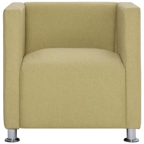 Poltrona A Cubo Verde In Tessuto - Foto 2