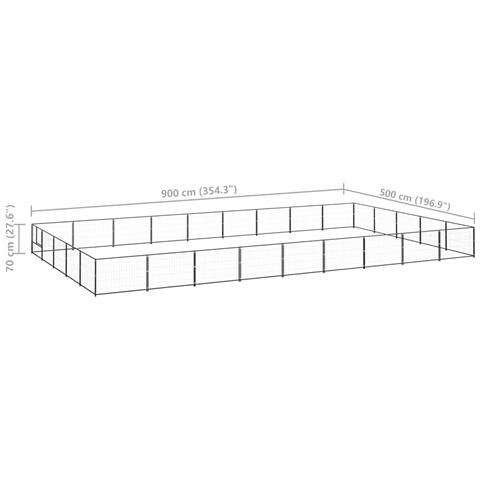 Gabbia Per Cani Nera 45 M² In Acciaio - Foto 6