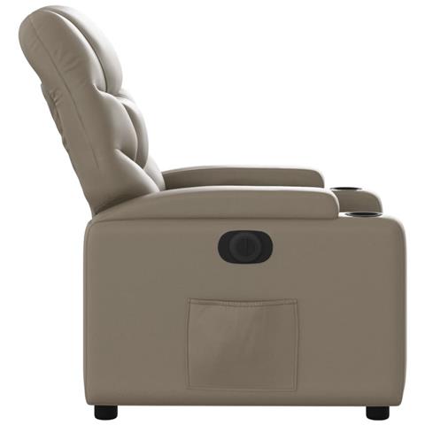 Poltrona Reclinabile Elettrica Cappuccino in Similpelle - Foto 9