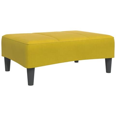 Poggiapiedi Giallo 77x55x31 cm in Velluto - Foto 1