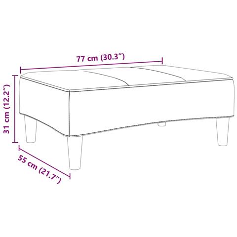 Poggiapiedi Giallo 77x55x31 cm in Velluto - Foto 8