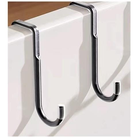 Ganci A S Doppi Argento - 2.5cm, Set Da 2: Organizzazione Versatile Per La Tua Casa Black - Foto 1