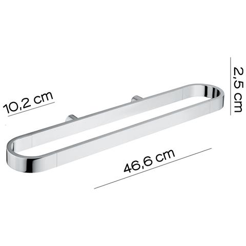 Portasalviette Attrezzabile Da Muro In Alluminio, Ottone E Cromall A147 Serie Azzorre Cromato - Foto 2