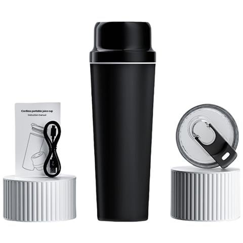 Mini Spremiagrumi Elettrico Portatile - Acciaio Inossidabile 304, Ideale Per L'uso In Movimento Black - Foto 1