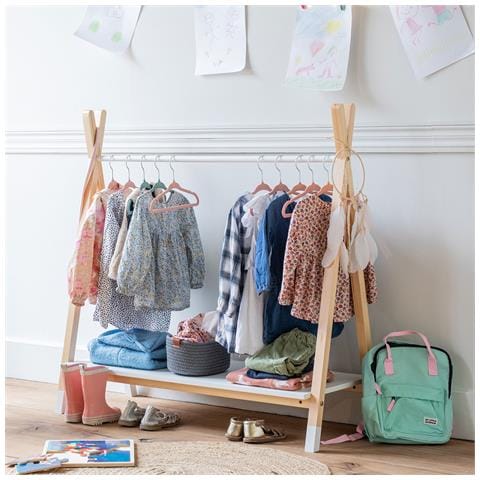 Armadio In Legno E Bianco Lou - Foto 6