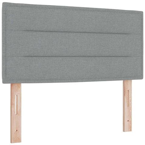 Testiera LED Montaggio a parete Grigio chiaro 90 cm Tessuto - Foto 1