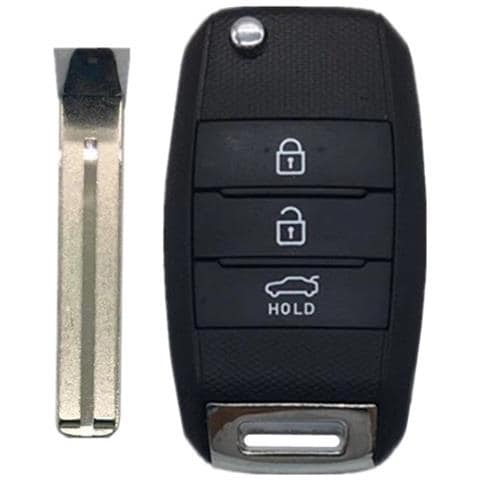 Guscio Di Ricambio Per Chiave Auto A 3 Pulsanti (slot Centrale) Per Hyundai E Kia - Foto 1
