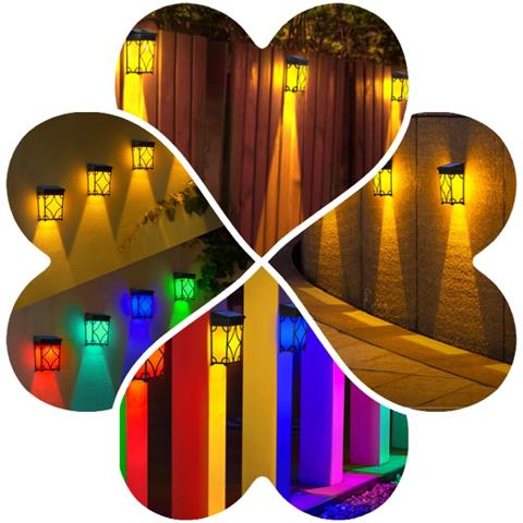 Lampada Da Parete Solare Retro A Stella Singola: Illuminazione Calda E Rgb Per Decorazioni Da Giardino - Foto 2