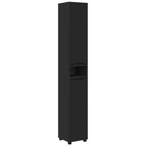 Mobile da Bagno Nero 30,5 x 30 x 195 cm Legno multistrato - Foto 1