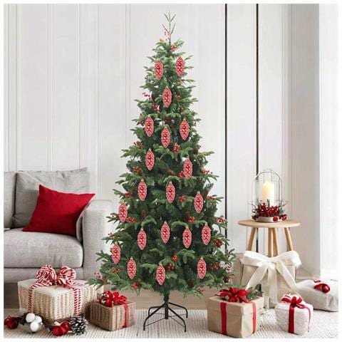 Palla di pino di Natale 40 pcs Rosso Plastica - Foto 2