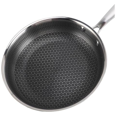 Padella Da 28 Cm Con Rivestimento A Nido D'ape E Manico Lungo, Argento - Foto 1