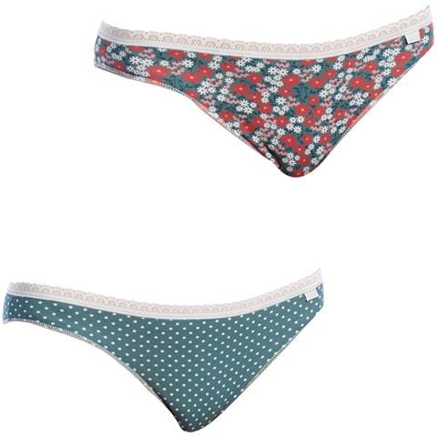 Confezione Da 2 Mini Coquettes Slip In Cotone 1032362 Da Donna - Foto 1