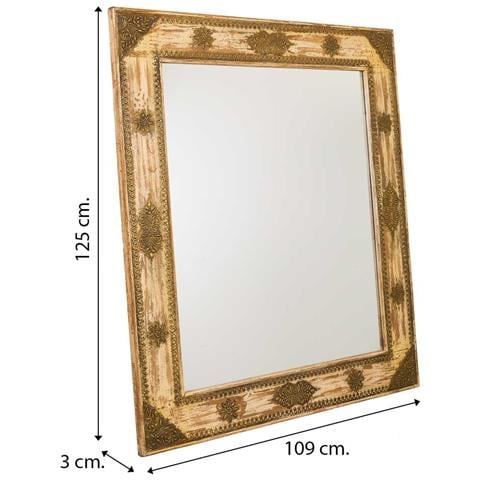 Specchio In Legno Marrone 109x3x125h - Foto 5