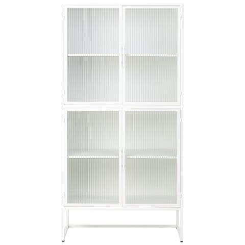 Vetrina In Metallo Bianco Con 2 Ante Cm 80x38,5x161h - Foto 2