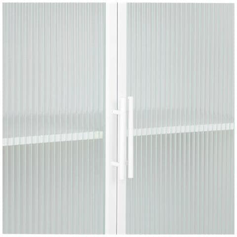 Vetrina In Metallo Bianco Con 2 Ante Cm 80x38,5x161h - Foto 6