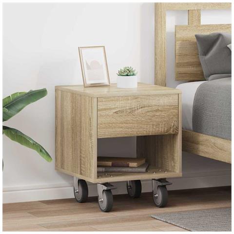 Comodino 2 pcs Rovere Sonoma 40,5 x 40 x 48 cm - Foto 2