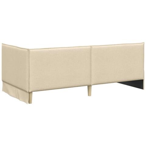 Struttura Letto Angolare con Materasso 2 pcs Crema Velluto - Foto 9