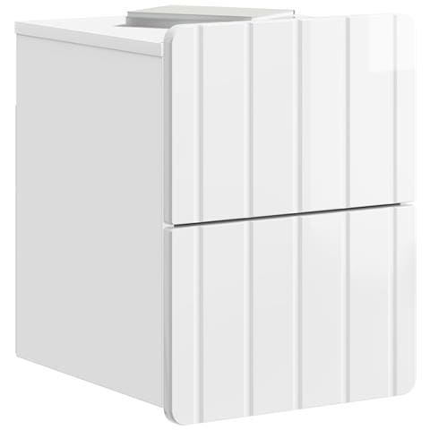 Mobiletto da notte a muro Bianco Lucido 33 x 34,5 x 43 cm - Foto 2