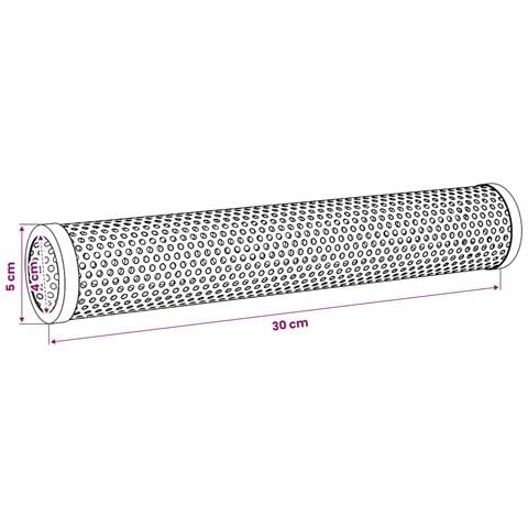 Tubo affumicatore 2 pz Ø 5 x 30 cm Acciaio Inox 304 Argento - Foto 8