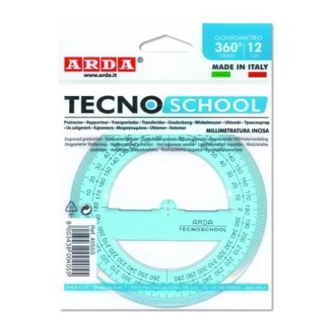 pz. 1 Goniometro Tecnoschool azzurro trasp 12cm 360? 405SS - Foto 2