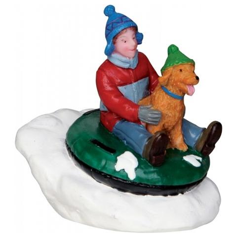 Bimbo E Cane Su Slittino - Tubing Buddies - Foto 1