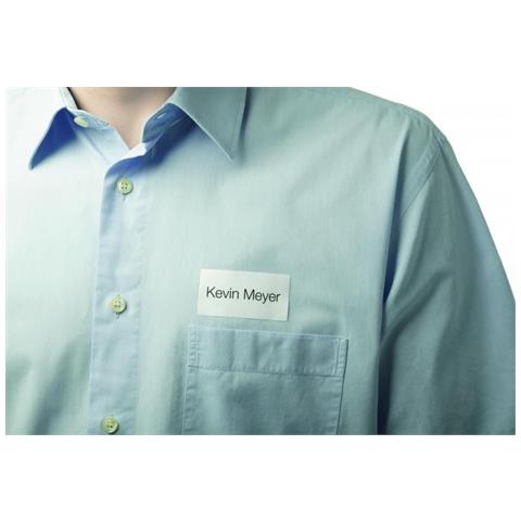 Badgefix Portanome Adesivo Seta 30x60 Stampabile 540pz: 20 Fogli 27 Inserti Fogli Bianco - Foto 1