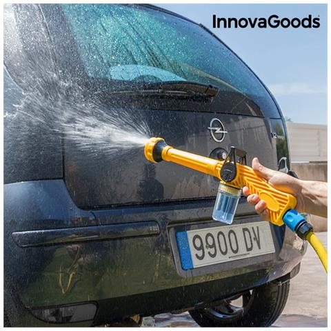 Pistola ad acqua a pressione con serbatoio 8 in 1, giallo - Foto 2