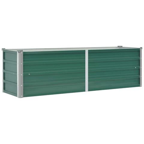 Fioriera Per Giardino In Acciaio Zincato 160x40x45 Cm Verde - Foto 1