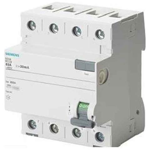 Interruttore Differenziale Puro 4 Poli 63a 30ma Tipo Ac 4 Moduli - Foto 1