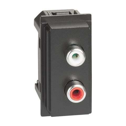 Modulo Doppio Rca Living Now Nero Kg4269r - Foto 1