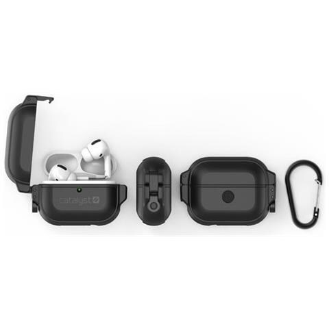 Cover Per Airpods Pro Protezione Totale Waterproof Sistema Di Blocco, Nero - Foto 10