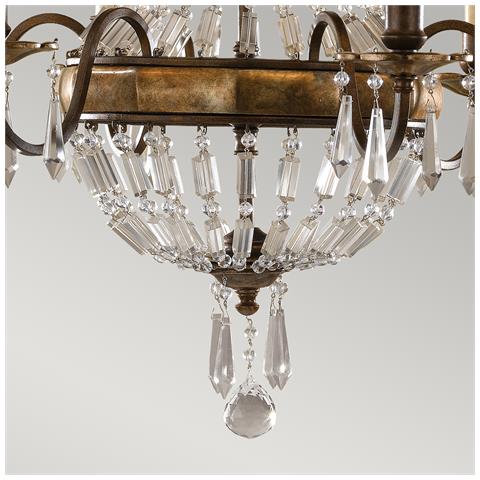Lampadario A 6 Luci Con Finitura Bronzo Britannico, E14 - Foto 2