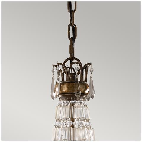 Lampadario A 6 Luci Con Finitura Bronzo Britannico, E14 - Foto 7