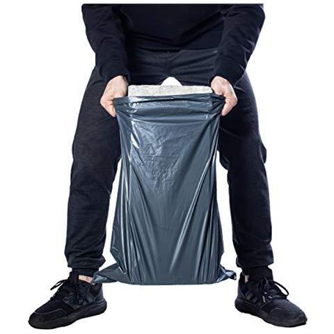 Grande Plastic Bag Francobollo Large Size 17 X 24 (43 Centimetri X 60cm) Borse Mailing Grigio Per Sullannuncio E Packaging Extra Strong Buste - Posta Ordinaria Polietilene Guarnizione Di Auto Borse- Abbigliamento Consegna Imballaggio (10) - Foto 2