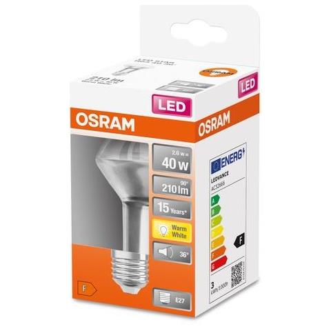 Spot R63 Led Vetro Trasparente - 2,6w Equivalente 40w E27 - Bianco Caldo - Foto 2